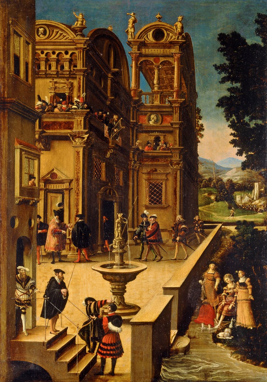 Bathsheba ved hennes bad, etter 1537 av Hans Sebald Beham