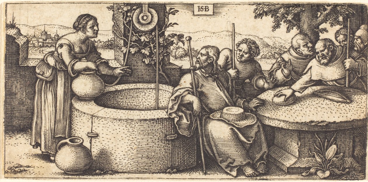 Kristus og kvinnen fra Samaria av Hans Sebald Beham