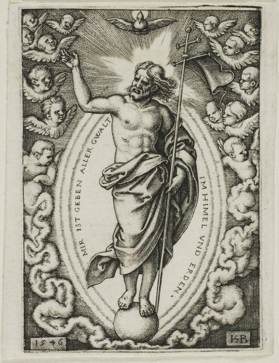 Kristus på kloden av Hans Sebald Beham