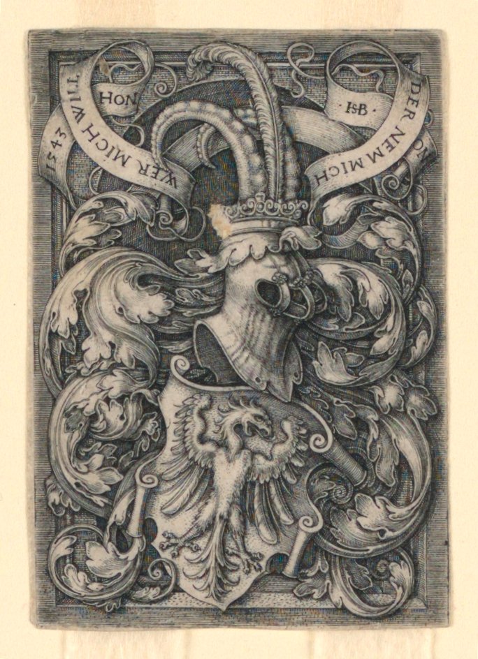 Våpenskjold med en ørn av Hans Sebald Beham