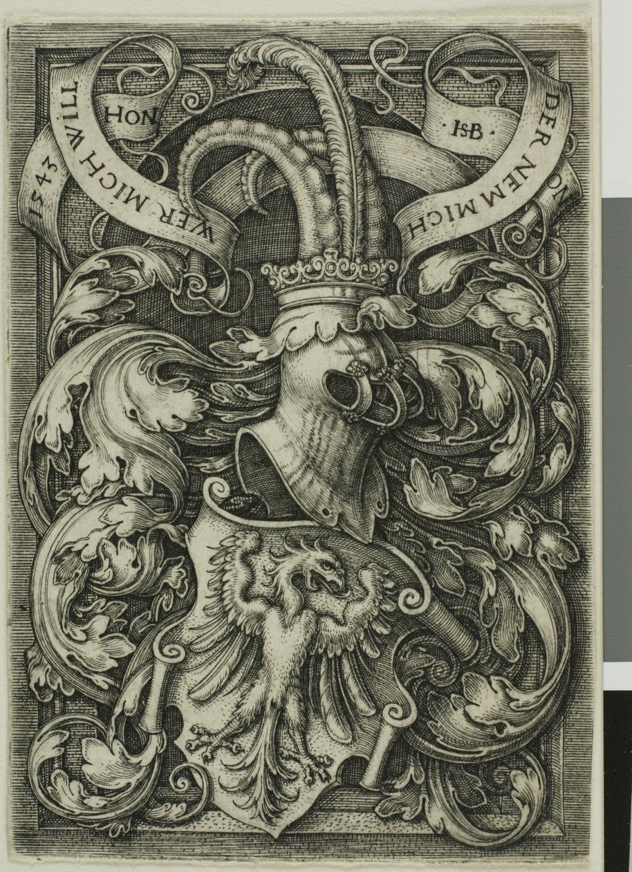 Våpenskjold med en ørn av Hans Sebald Beham