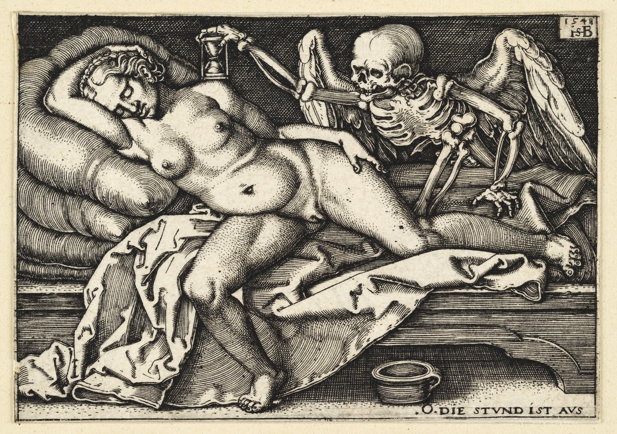 Døden og den sovende kvinnen av Hans Sebald Beham