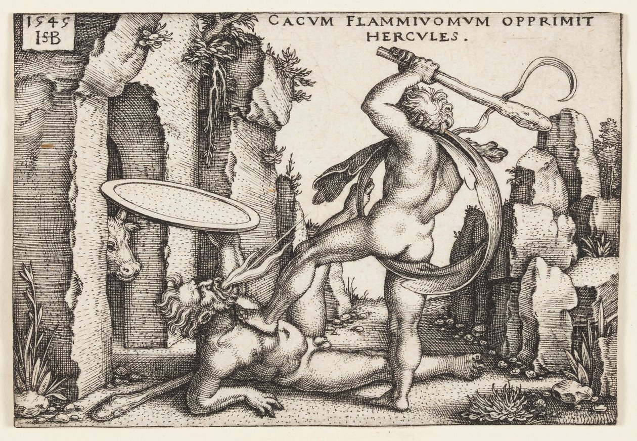Hercules og Cacus av Hans Sebald Beham