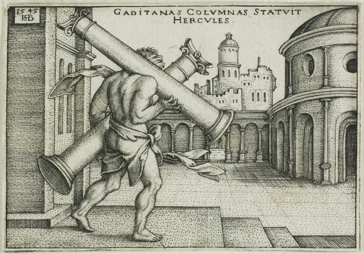 Herkules og Gazasøylene av Hans Sebald Beham