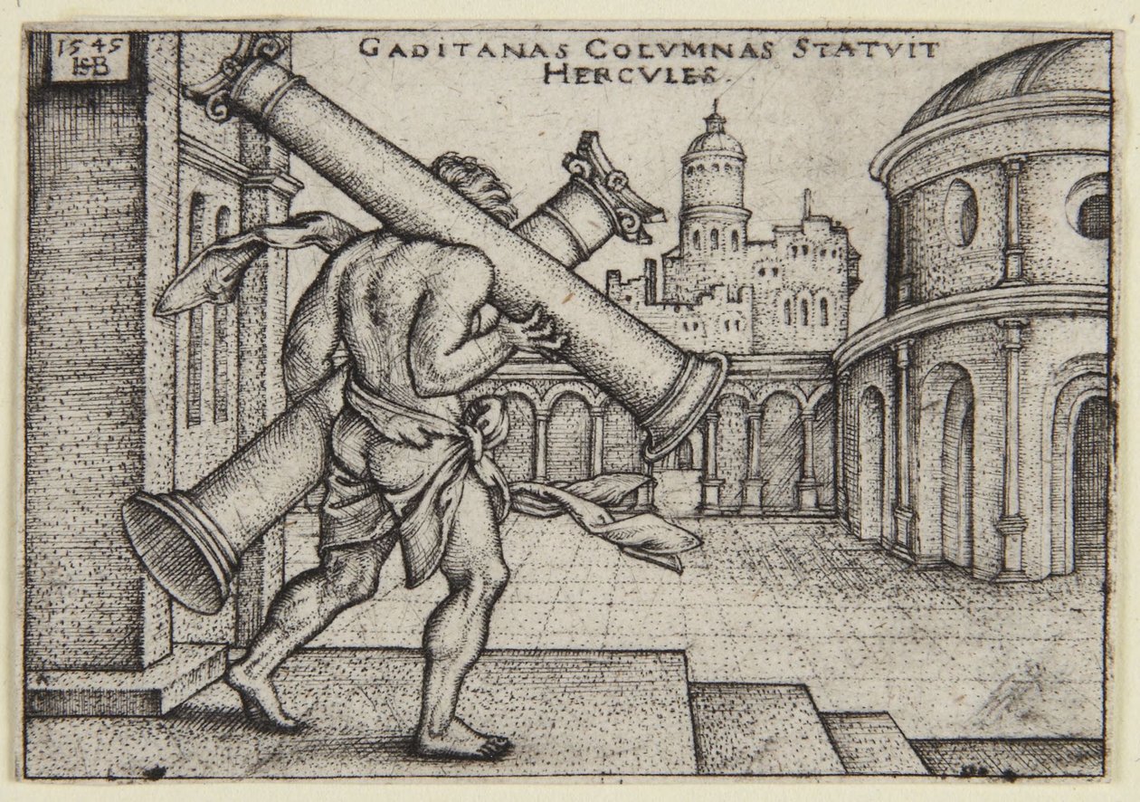 Herkules og søylene av Hans Sebald Beham