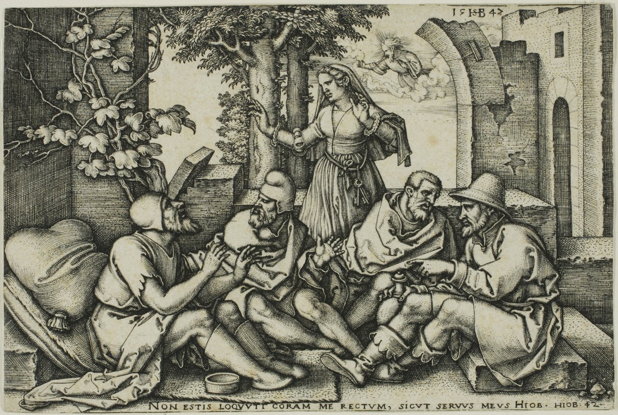 Job samtaler med vennene sine av Hans Sebald Beham