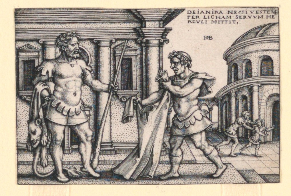Lichas bringer Nessus-kappen til Hercules av Hans Sebald Beham