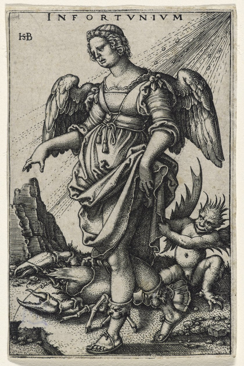 Ulykke (Das Ungluck) (gravering på lagt papir) av Hans Sebald Beham