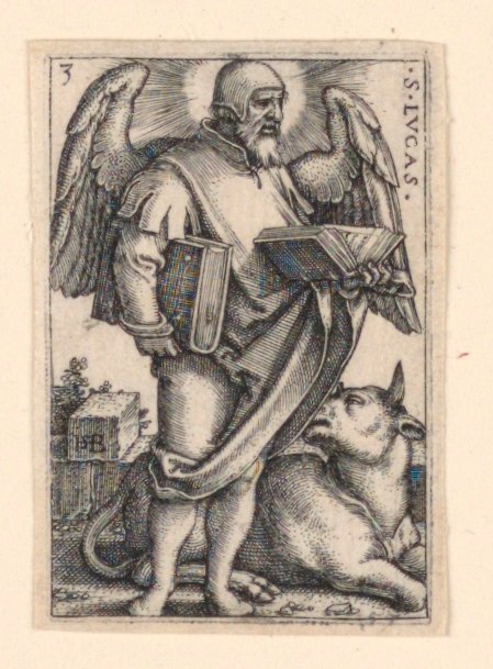 St. Luke, fra De fire evangelistene av Hans Sebald Beham