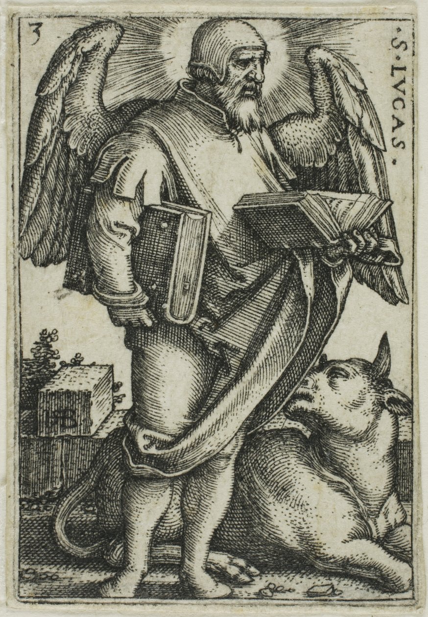St. Luke, fra De fire evangelistene av Hans Sebald Beham