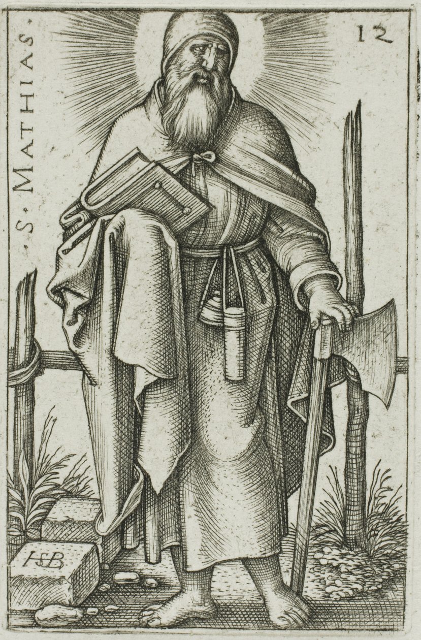 St. Matthias, plate 12 fra De tolv apostler av Hans Sebald Beham