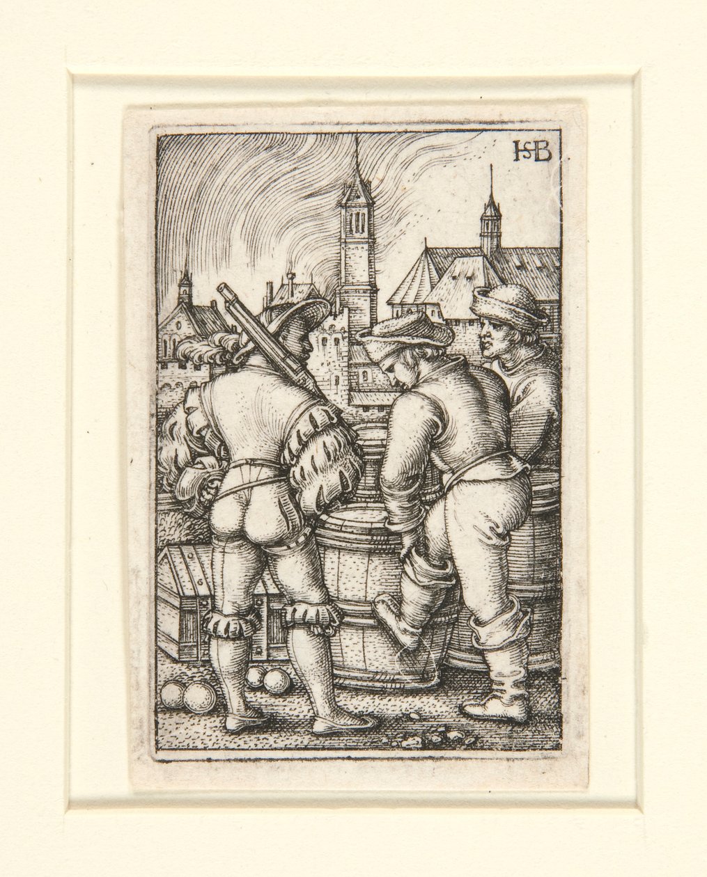 Vakten nær Powder Casks av Hans Sebald Beham