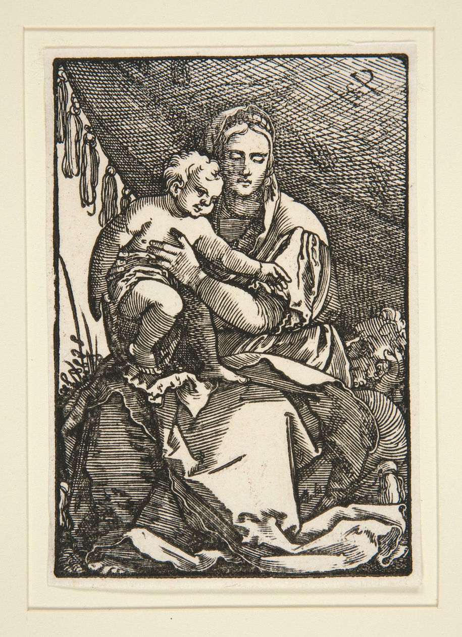 Den hellige familie under kalesjen av Hans Sebald Beham