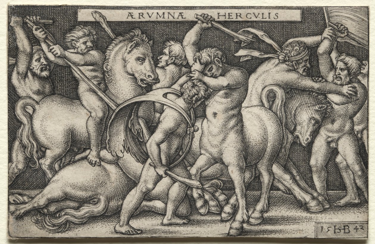 Herkules beseirer kentaurene av Hans Sebald Beham