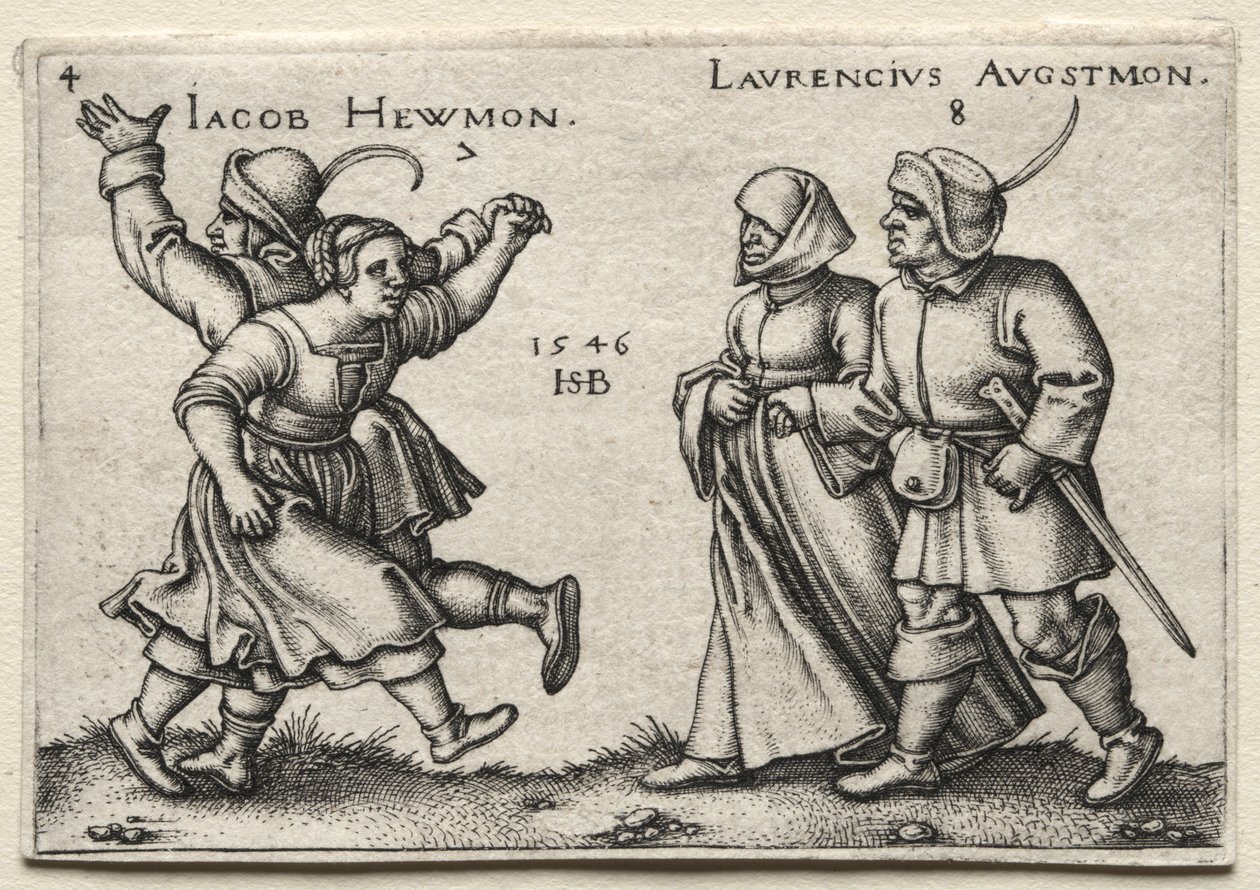 Landsbybryllupet: Jacob Hewmon / Lawrencius Augstmon av Hans Sebald Beham