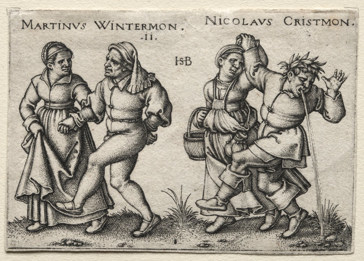 Landsbybryllupet: Martinus Wintermon / Nicolaus Cristmon av Hans Sebald Beham