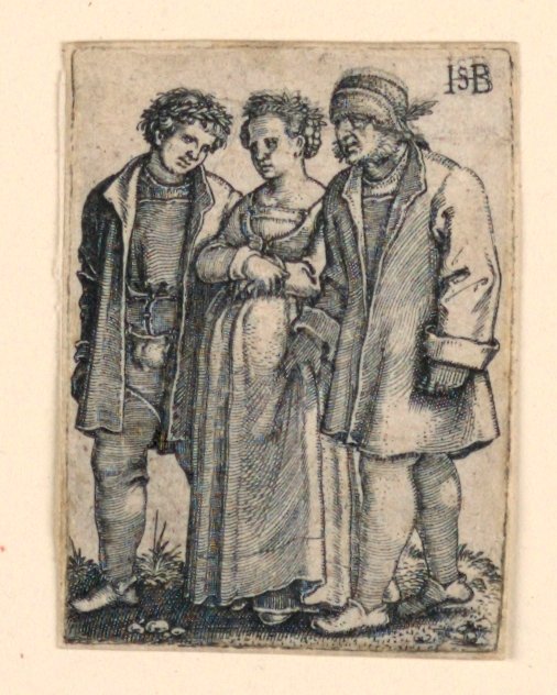 Bryllupsprosesjonen: Brudeparet av Hans Sebald Beham