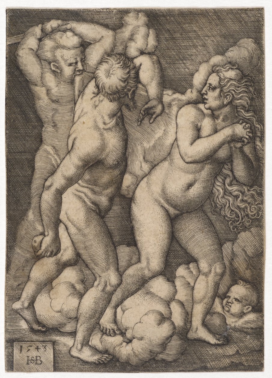 Utvisningen fra paradis, 1543 av Hans Sebald Beham