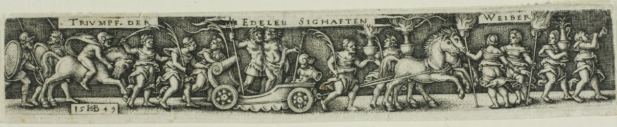 Triumftog av de edle strålende kvinnene av Hans Sebald Beham