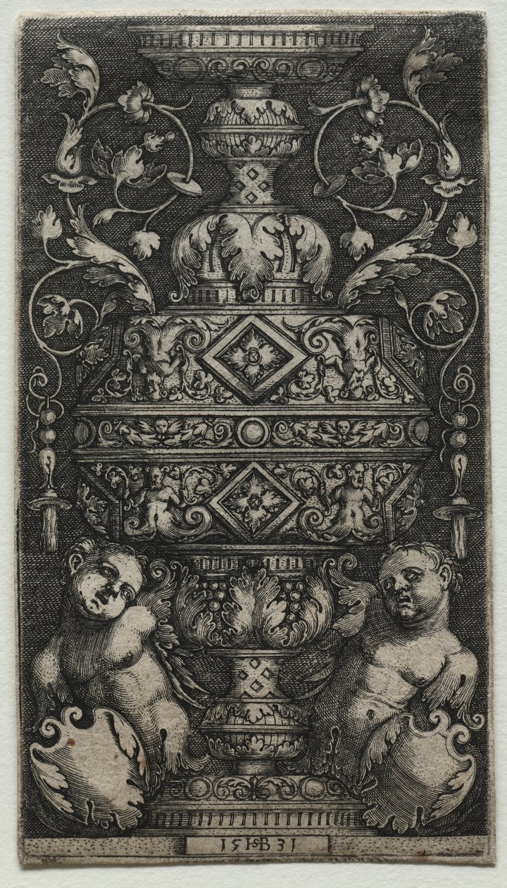 Vase dekorert med barn, 1531. av Hans Sebald Beham