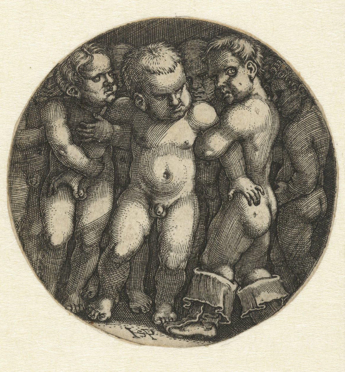 Sju nakne gutter av Hans Sebald Beham