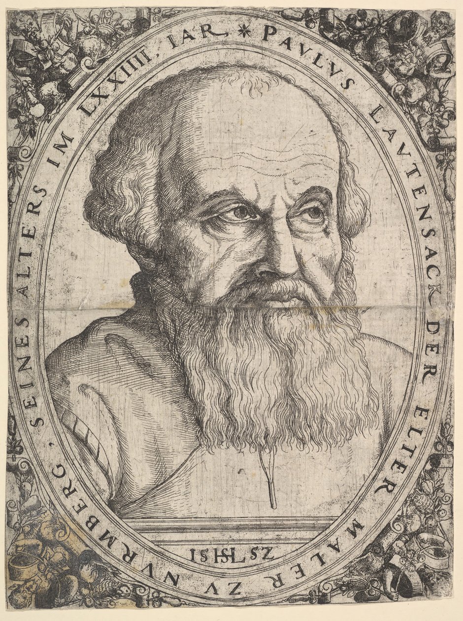 Portrett av Paulus Lautensack den eldre, 1552. av Hans Sebald Lautensack
