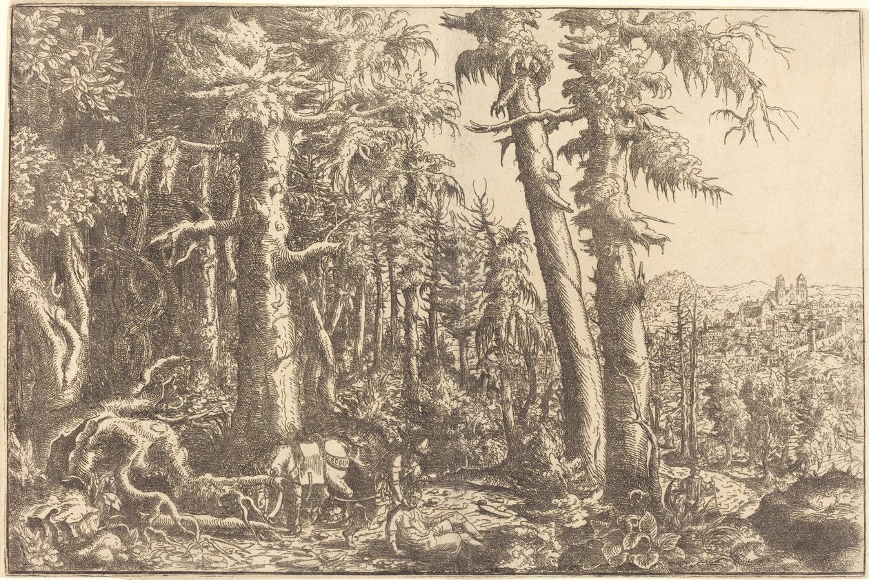 Den barmhjertige samaritan, ca. 1558. av Hans Sebald Lautensack