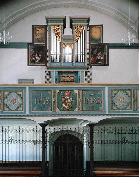 Orgel i klosteret, ca. 1641 av Hans Sichelbein Sichelbein