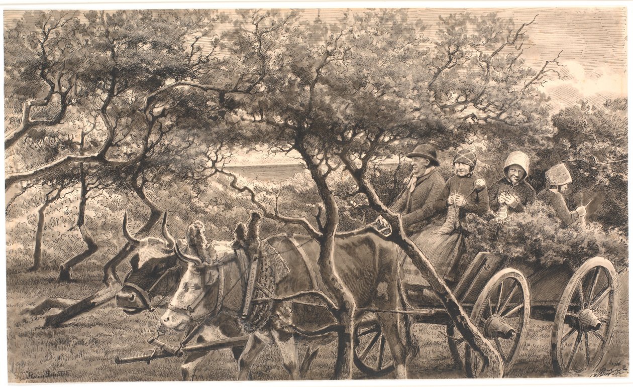 Et piggkjøretøy. Gjennom kratt. Hammerum Herred av Hans Smidth