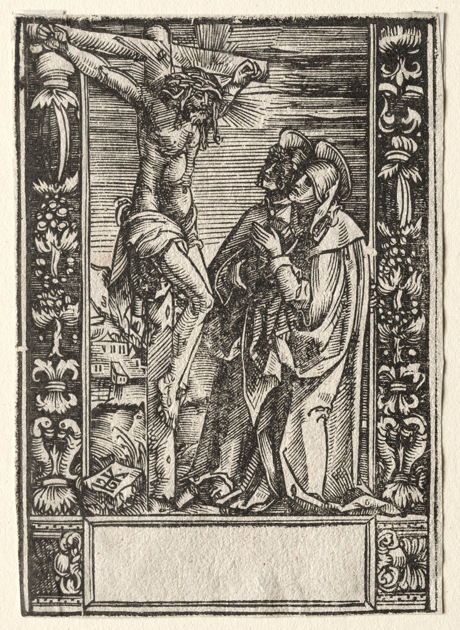 St. Maria og St. Johannes før korset. av Hans Springinklee