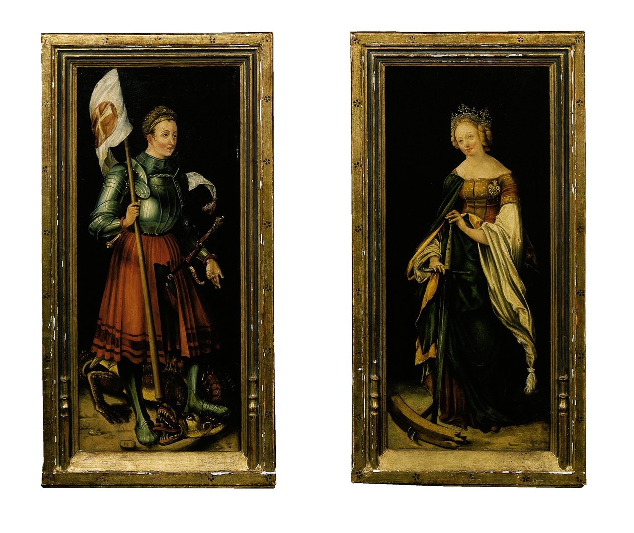 Saint George og Saint Catherine av Hans Suess Kulmbach