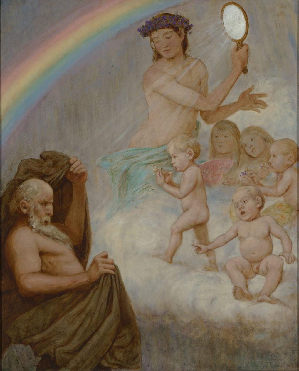 April (vårgudinnen fortrenger vinteren) av Hans Thoma