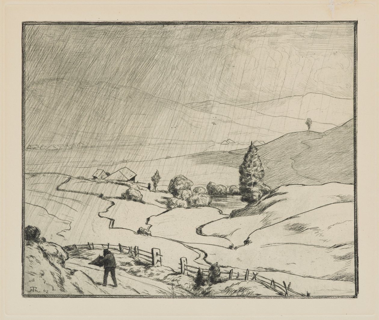 Det begynner å regne av Hans Thoma