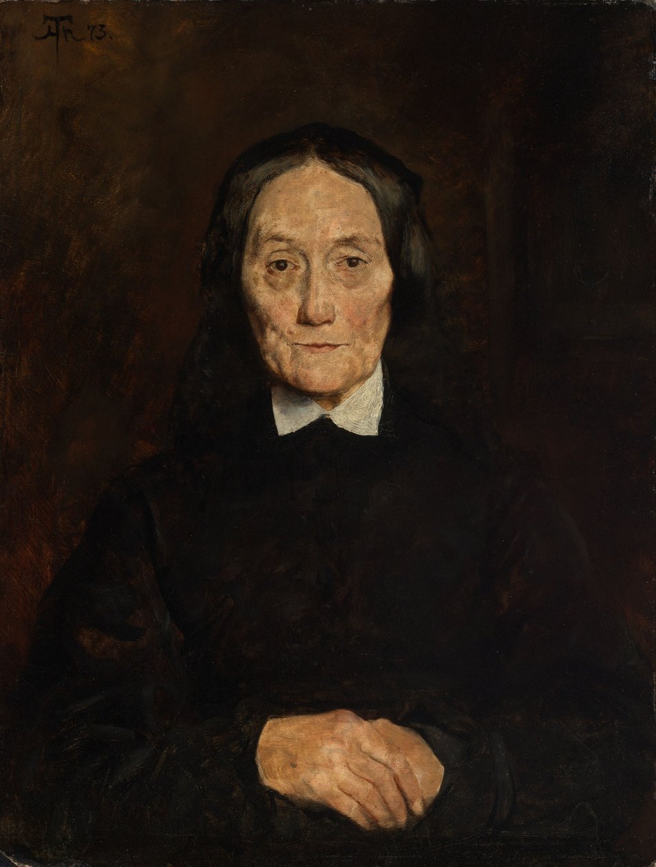 Portrett av fru Scholderer av Hans Thoma