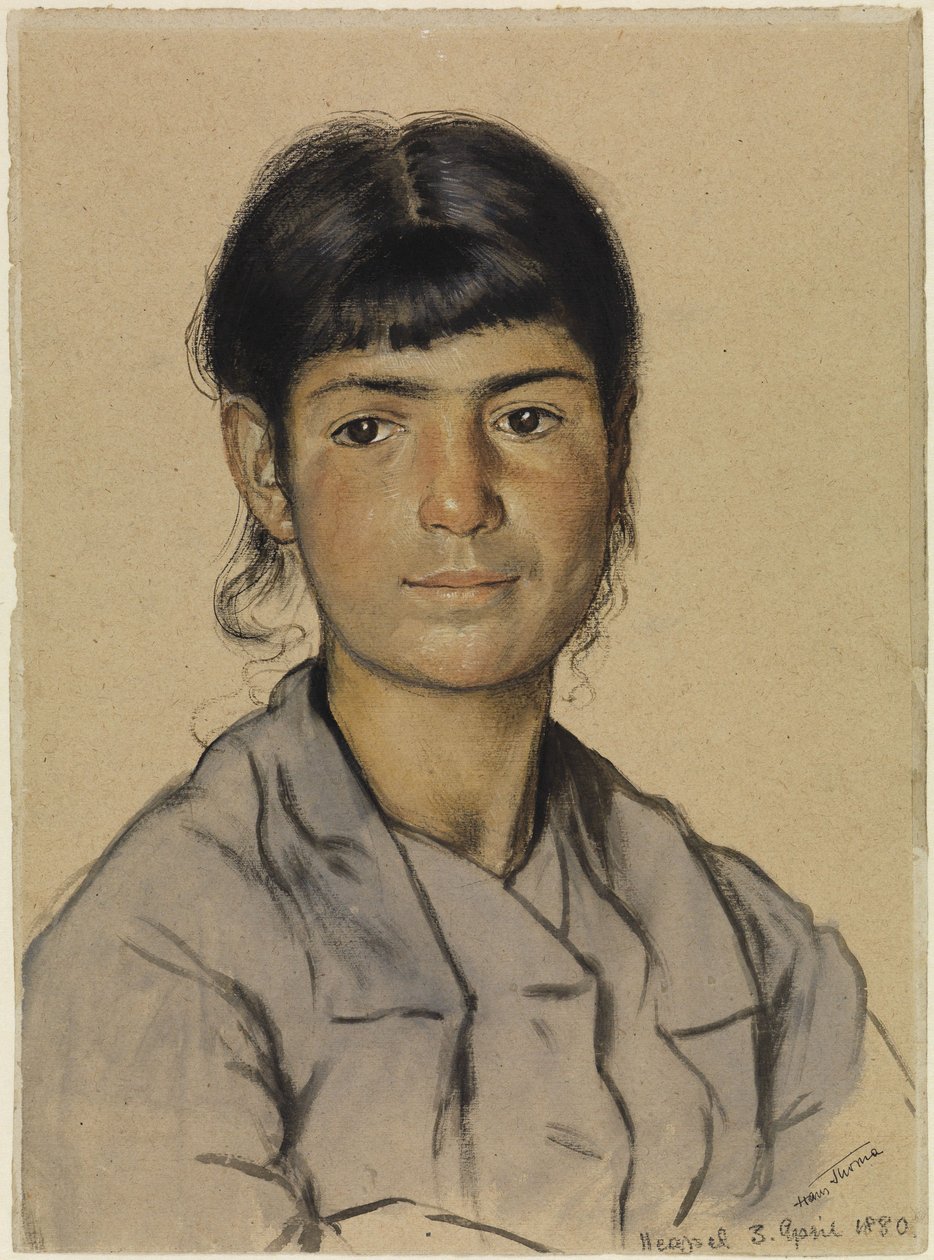 Portrett av en ung kvinne fra Napoli av Hans Thoma