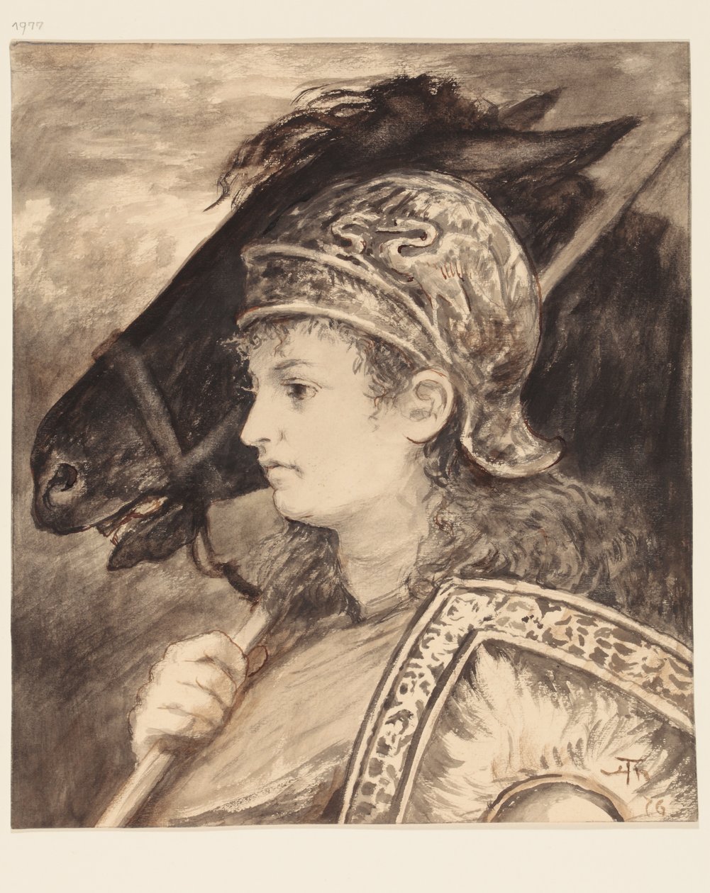 Brunhilda with Grane av Hans Thoma