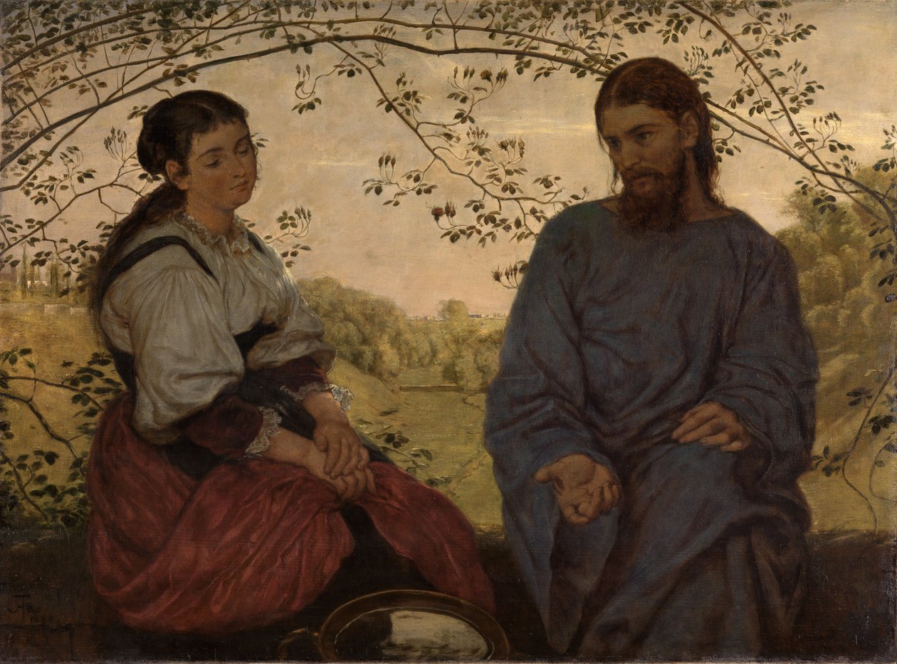 Kristus og den samaritanske kvinnen av Hans Thoma