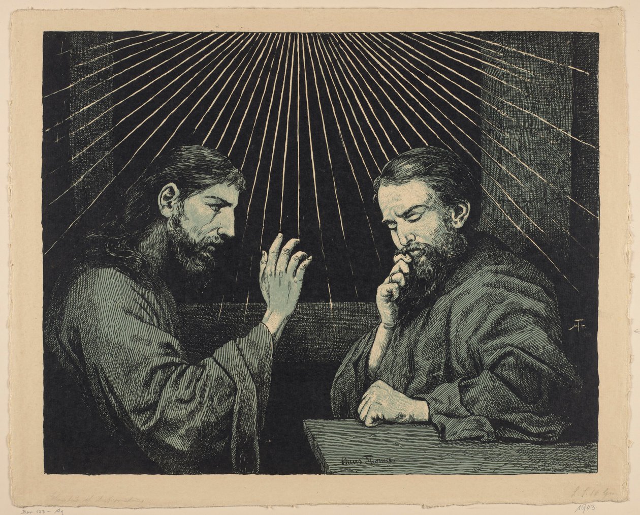 Kristus og Nikodemus av Hans Thoma