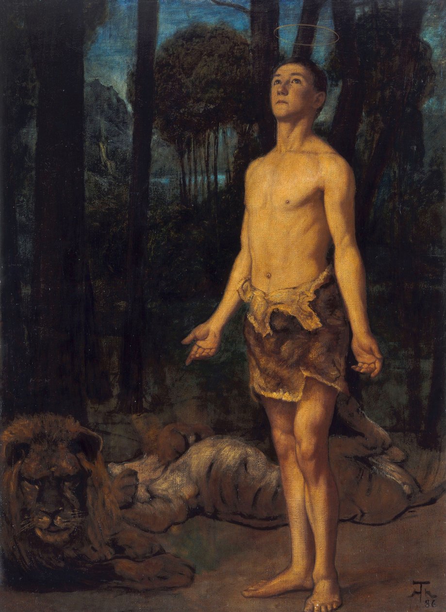 Daniel i løvehulen av Hans Thoma