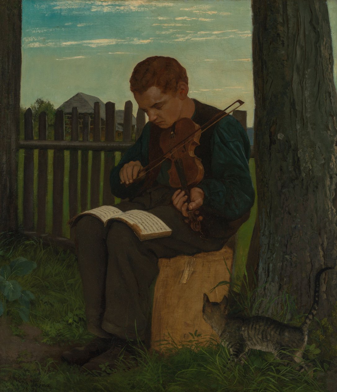 Landsbyfiolinisten av Hans Thoma