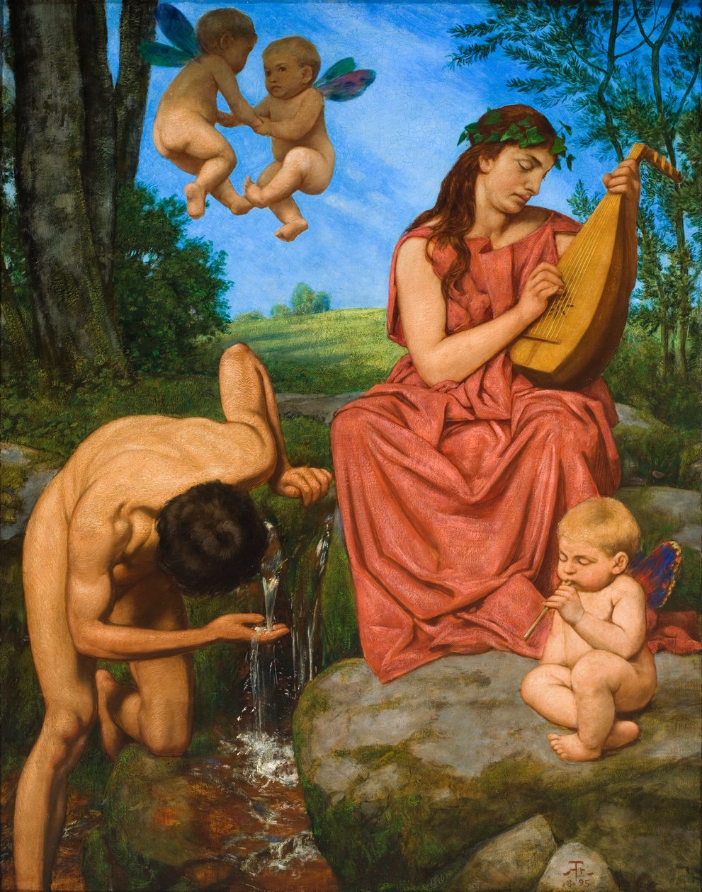 Die Quelle (våren), 1895 av Hans Thoma