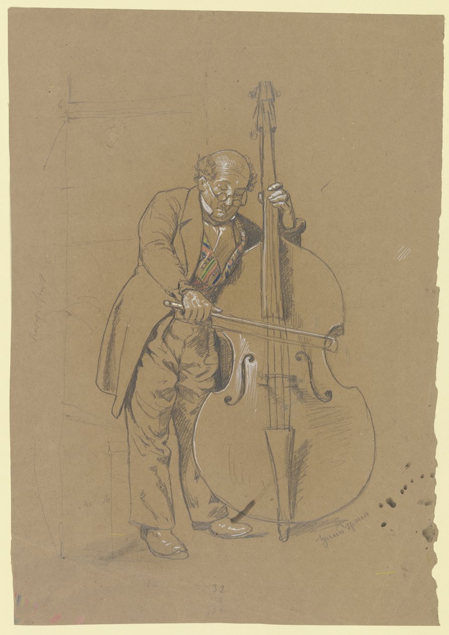Kontrabassist av Hans Thoma