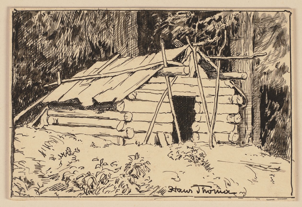 Tegning til leseverket: hatt av Hans Thoma