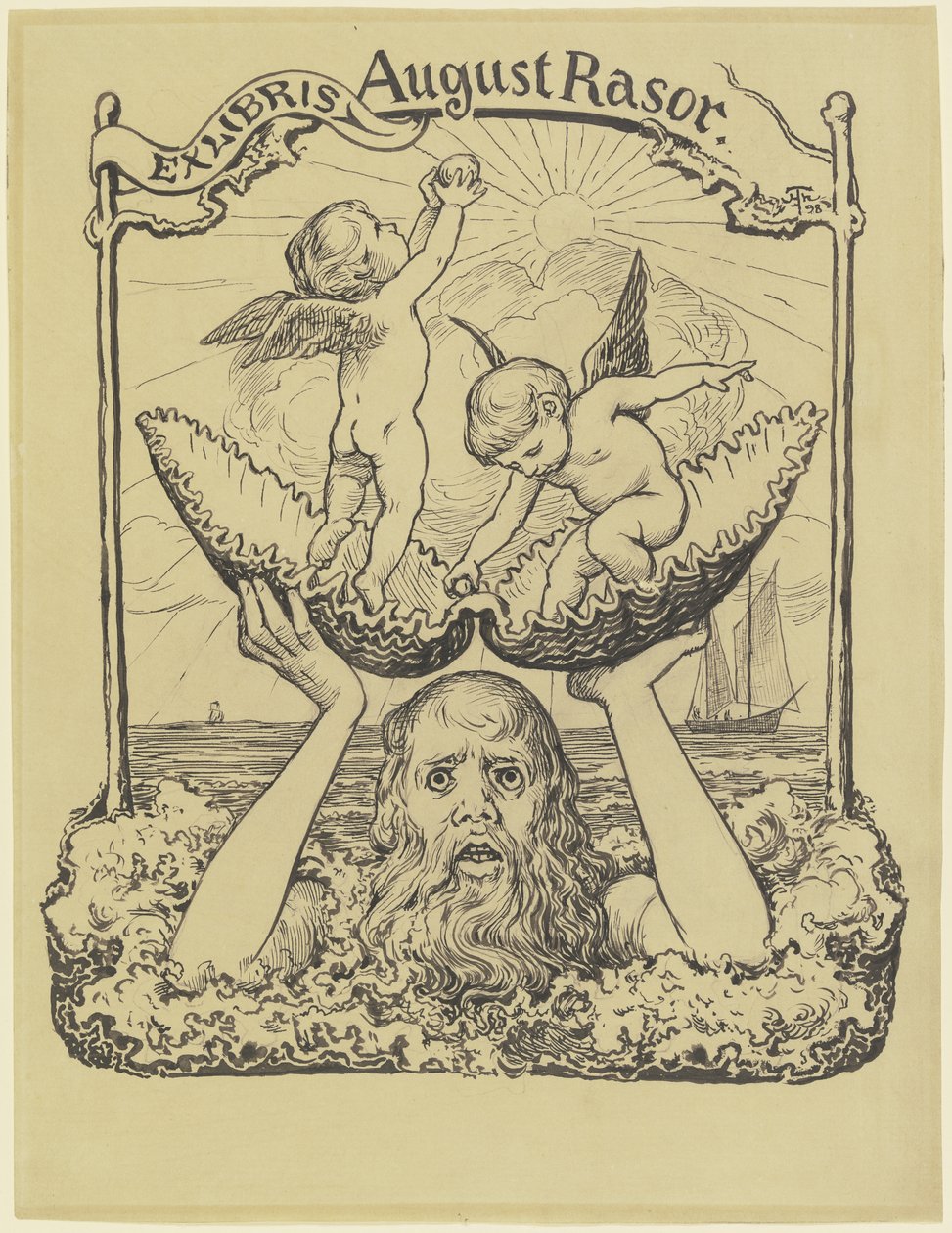 Ex libris August Rasor av Hans Thoma