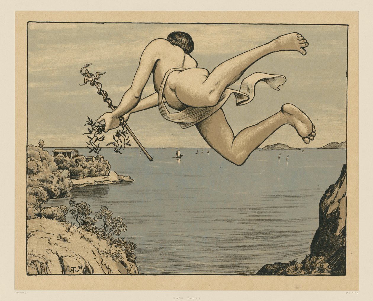 Den flygende Merkur av Hans Thoma