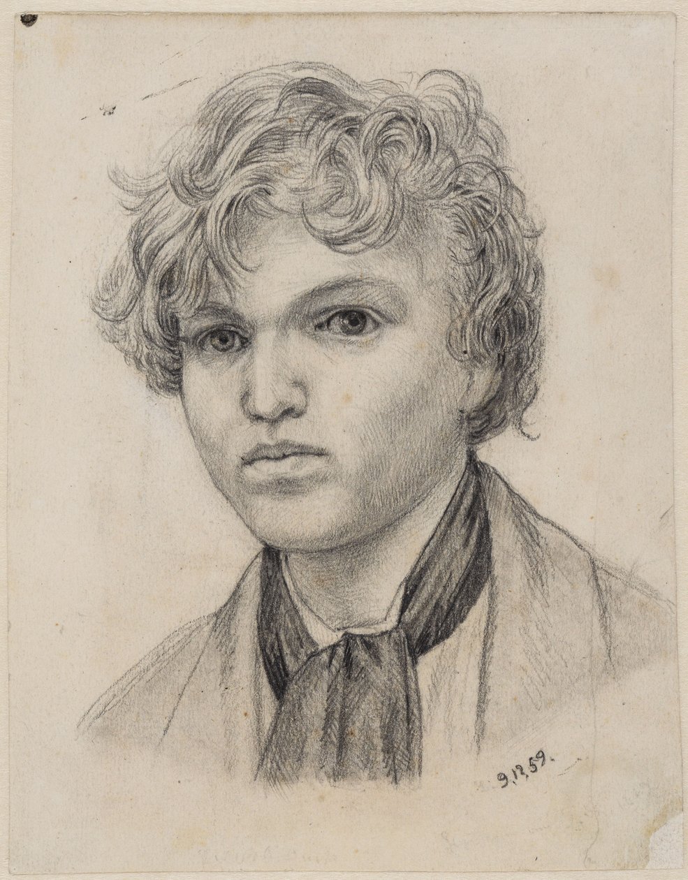 Selvportrett av en ungdom av Hans Thoma
