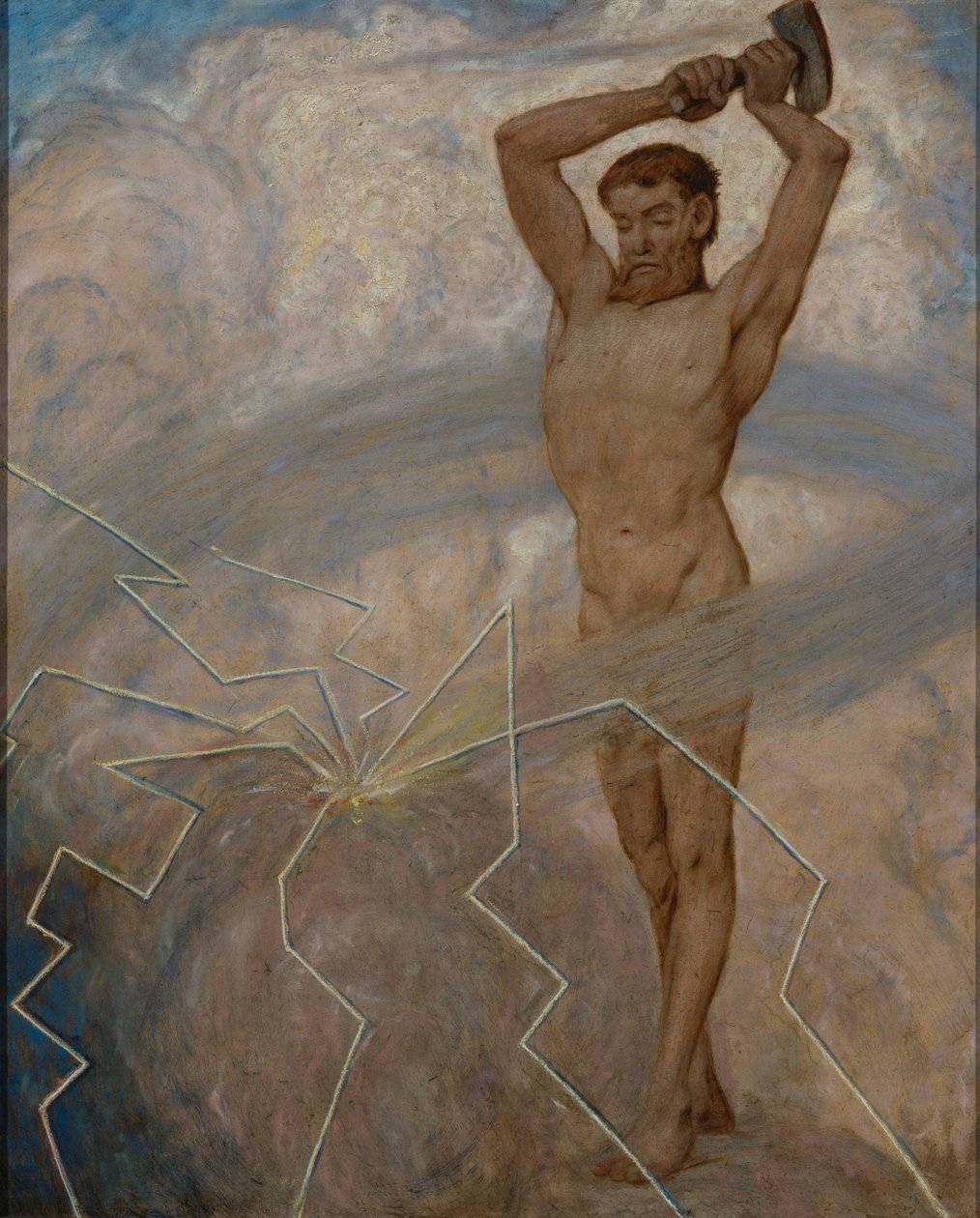 Juli (tordenguden Tor) av Hans Thoma