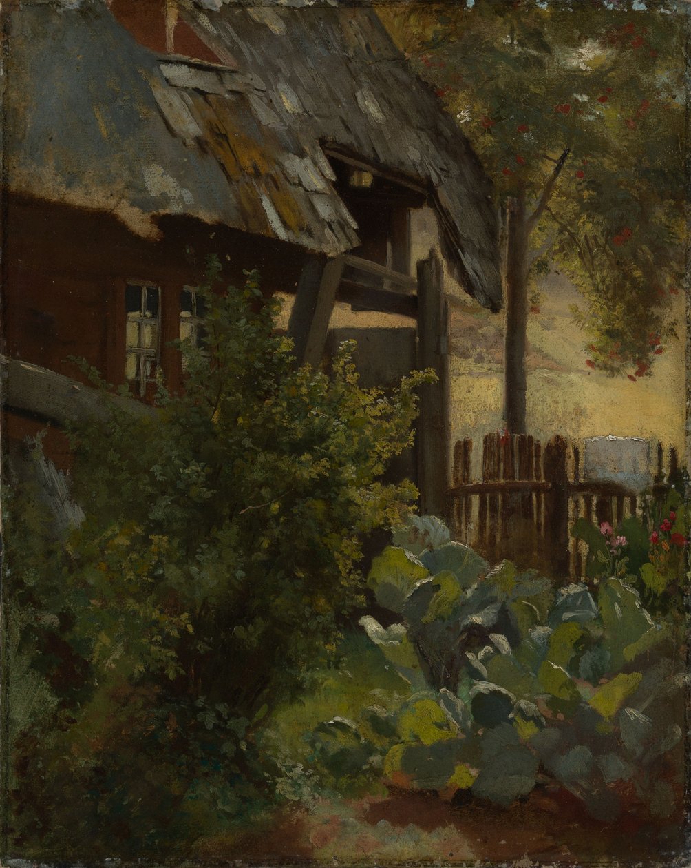Kålhage med hushjørne av Hans Thoma