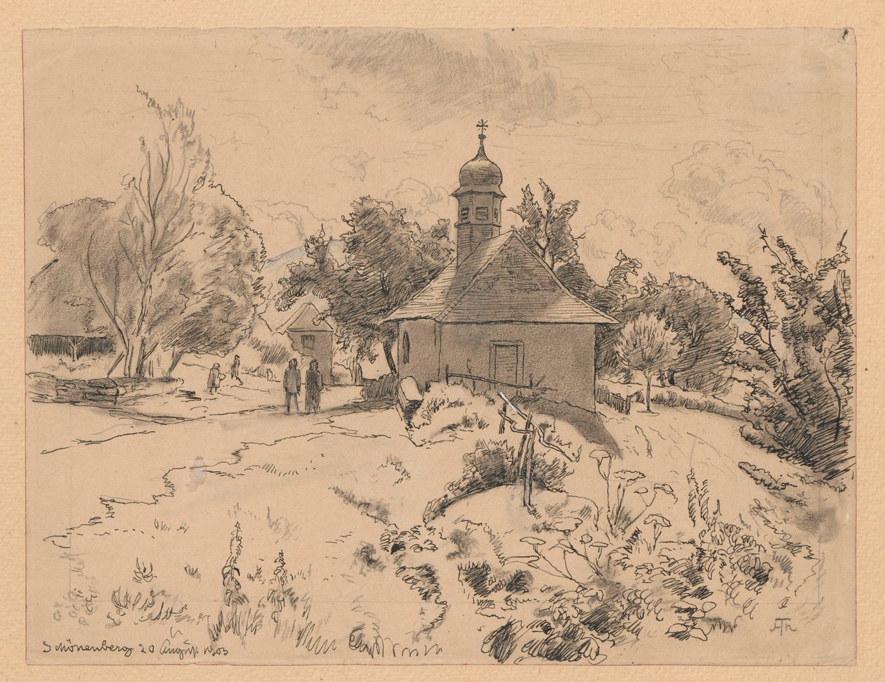 Den lille kirken i Schönenberg av Hans Thoma