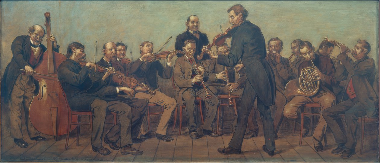 Landlig musikkorps av Hans Thoma